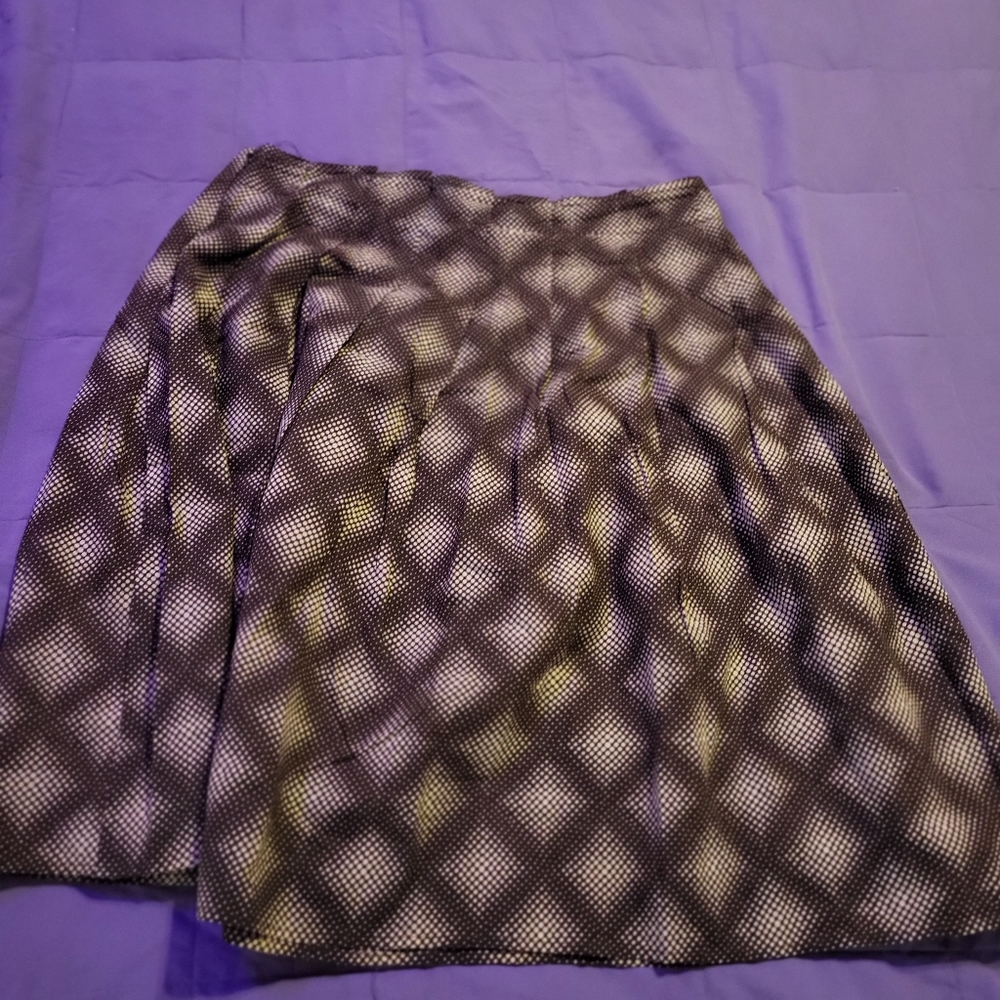 Brown off white skirt